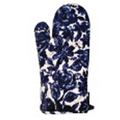 Navy Floral Oven Mitt